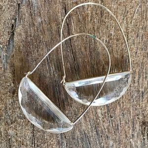 Anthropologie Crescent Hoop Earrings